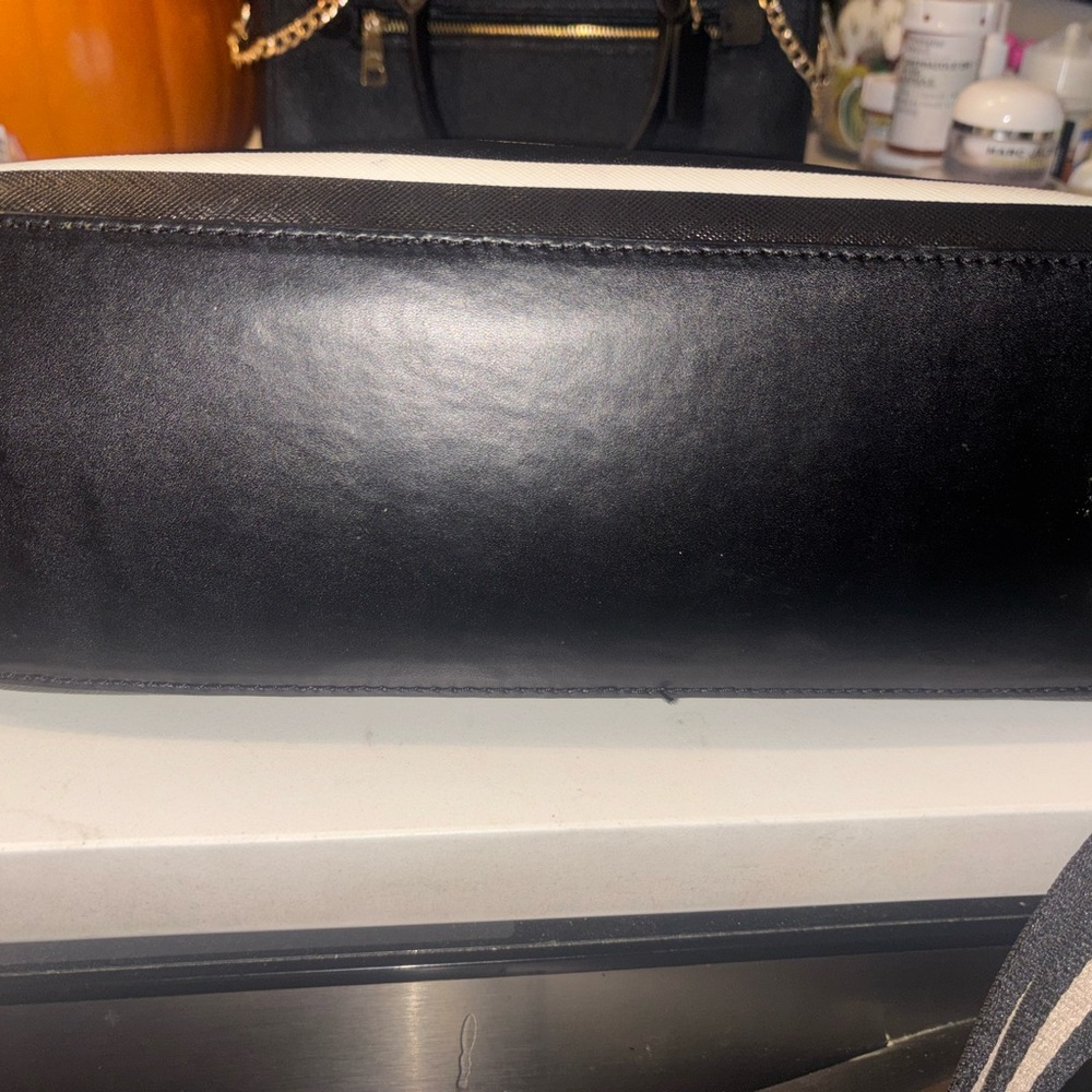Kate Spade black and White Striped Handbag - Picture 7 of 7